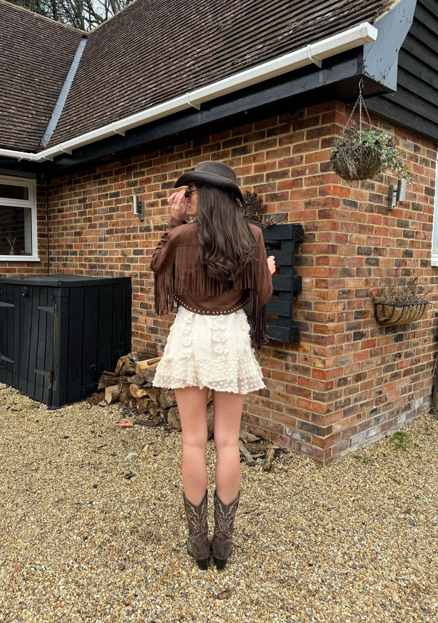 Fringe Frenzy Brown Jacket