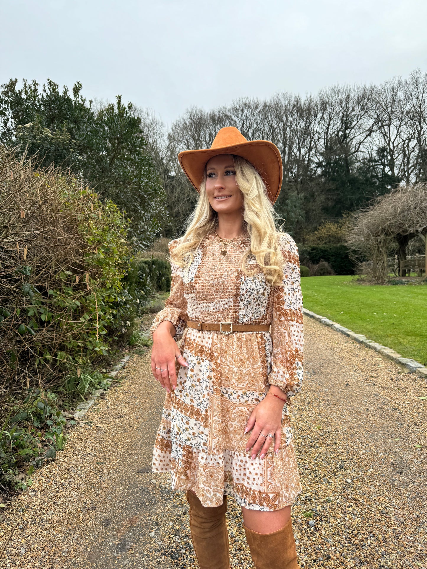 Beige Rodeo Mini dress