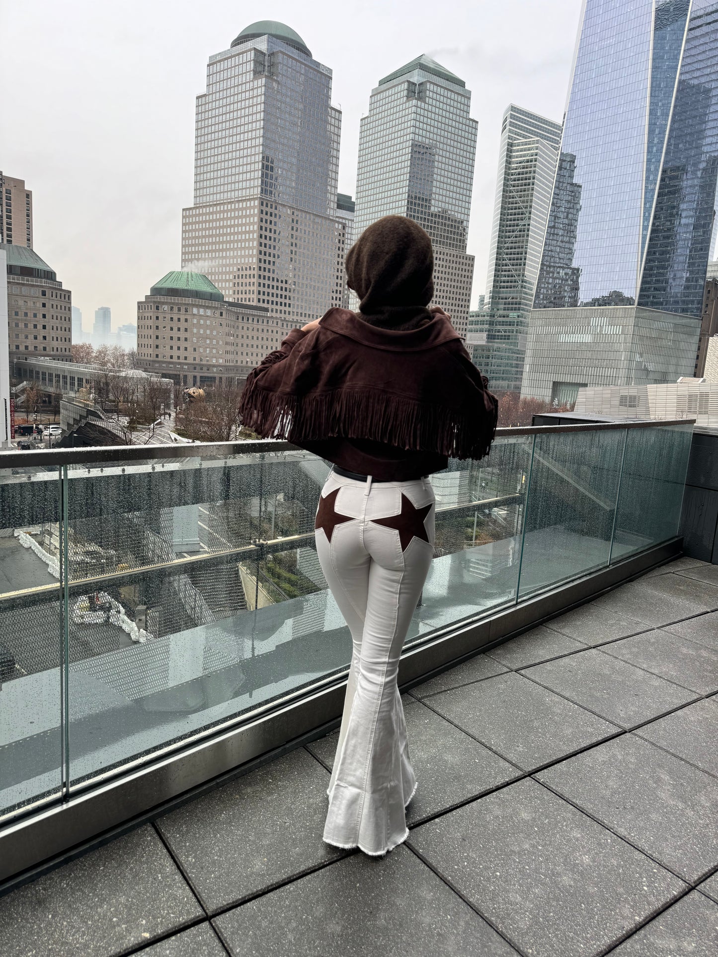 Western White bell bottom Jeans