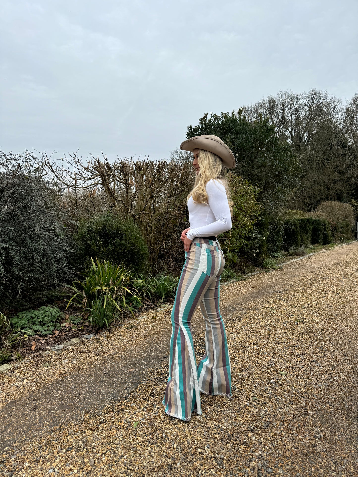 Rodeo Turquoise Stripe Jeans