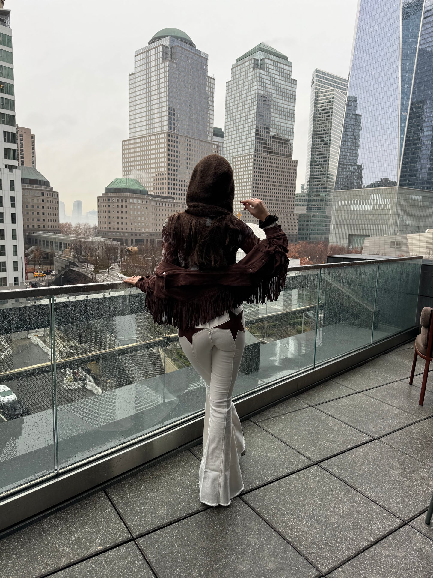 Western White bell bottom Jeans
