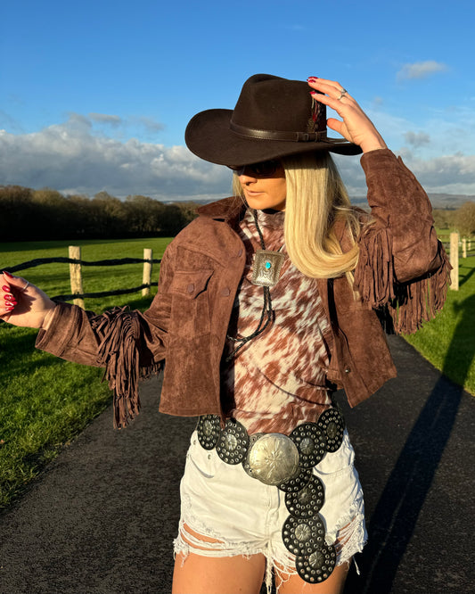 ‘Rodeo’ Fringed brown suede Jacket