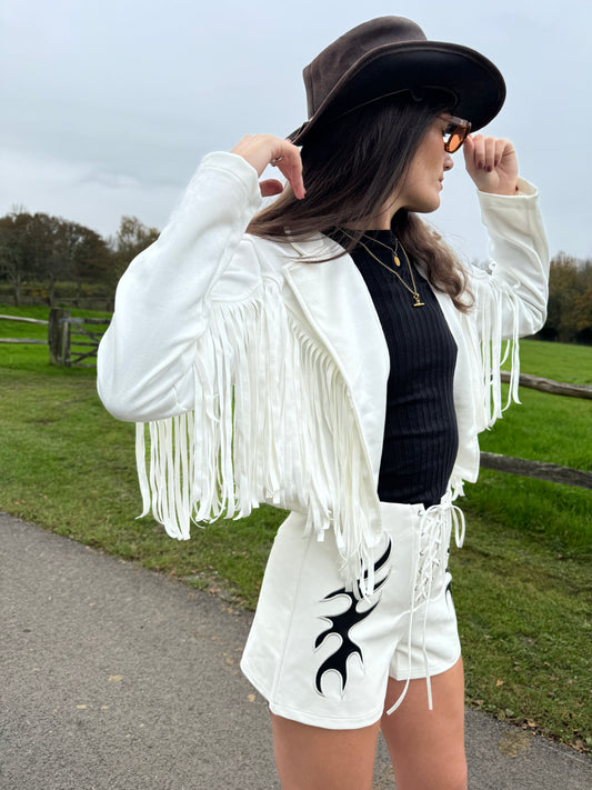 Cowgirl Fringed Cropped Jacket